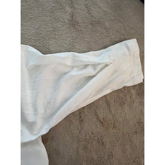 Free People White Oversized Long-Sleeve Shirt With Boho Print Detail Womens S - Picture 6 of 8